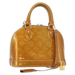 Louis Vuitton Alma Handbag Monogram Vernis Gold Patent_Leather Handbag